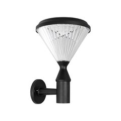 Φωτιστικό Κολωνάκι Κήπου LED 10W 1000lm 180° με Ενσωματωμένο Φωτοβολταϊκό Panel 6V 5W & Επαναφορτιζόμενη Μπαταρία Li-ion 3.2V 6000mAh με Αισθητήρα Ημέρας-Νύχτας Αδιάβροχο IP65 Ψυχρό Λευκό 6000K - Sana