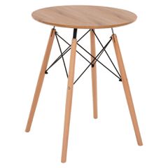 ΤΡΑΠΕΖΙ ΣΤΡΟΓΓΥΛΟ MINIMAL HM0060.04 ΦΥΣΙΚΟ ΧΡΩΜΑ MDF-ΠΟΔΙΑ ΟΞΙΑΣ ΣΕ ΦΥΣΙΚΟ ΧΡΩΜΑ Φ60Χ76Υεκ.