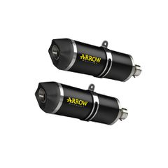 ΔΙΠΛΑ ΤΕΛΙΚΑ ΕΞΑΤΜΙΣΕΩΝ - ARROW DOUBLE EXHAUST ALUMINIUM DARK RACETECH CARBON END CAP