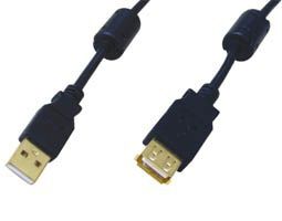 ΚΑΛΩΔΙΟ USB 2.0 A/M A/F 5m ΠΡΟΕΚΤΑΣΗΣ ΜΕ ΦΕΡΡΙΤΗ HIGH SPEED ΜΑΥΡΟ BAG PLY
