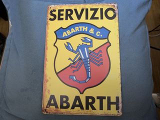 Servizio Abarth Retro ταμπέλα διακοσμητική πινακίδα