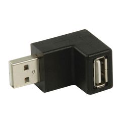 NEDIS CCGP60940BK USB 2.0 Adapter, A Male - A Female, 270° Angled, Black