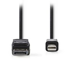 NEDIS CCGP37400BK30 Mini DisplayPort male - DisplayPort Male, 3.0 m, Black