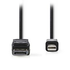 NEDIS CCGP37400BK10 Mini DisplayPort Male - DisplayPort Male, 1m, Black