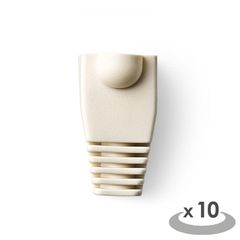 NEDIS CCGP89900WT White Strain Relief Boot For RJ45 Network Connectors-10 pieces