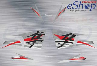 Αυτοκόλλητα σετ για Suzuki Gsx 1300R Hayabusa Μαύρη έκδοση 2012