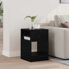 End Table Μαύρη Οξυά 30,5 x 30 x 45 εκ Επεξεργασμένο Ξύλο 890898