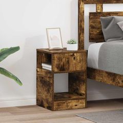 End Table 2 τμχ. Καπνιστό Δρύς 30,5 x 30 x 45 εκ 890905