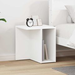End Table Λευκό 37 x 32 x 40 εκ Επεξεργασμένο Ξύλο 891080