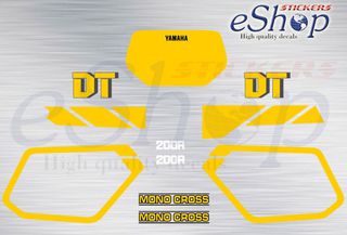 Αυτοκόλλητα σετ για  Yamaha DT 200R 1988 1990 Μαύρη ή Μπλε έκδοση