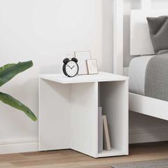End Table 2 τμχ. Λευκό 37 x 32 x 40 εκ Επεξεργασμένο Ξύλο 891081