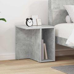 End Table Σκυρόδεμα Γκρι 37 x 32 x 40 εκ Επεξεργασμένο Ξύλο 891086