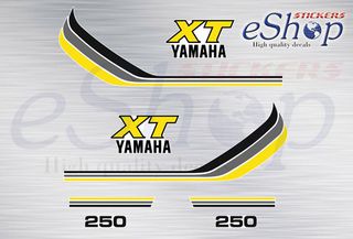 Αυτοκόλλητα σετ για Yamaha xt 250 Λευκή έκδοση 1983 1988