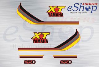 Αυτοκόλλητα σετ για Yamaha xt 250 Κόκκινη έκδοση 1983 1988