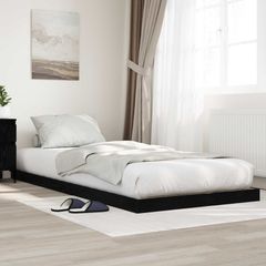 Κρεβάτι δαπέδου Μαύρη Οξυά 75 x 190 cm Επεξεργασμένο Ξύλο 893517