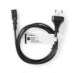 NEDIS CEGT11040BK20 Power Cable Euro Male IEC-320-C7 2.00m Black