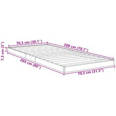 Κρεβάτι δαπέδου Παλιό ξύλο 80 x 200 cm Επεξεργασμένο ξύλο 893538-thumb-9