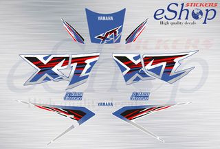 Αυτοκόλλητα σετ για YAMAHA XT 600 E μπλε έκδοση 1998 1999