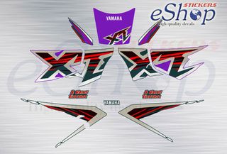 Αυτοκόλλητα σετ για YAMAHA XT 600 E Πράσινη Μωβ έκδοση 1997 1998 1999