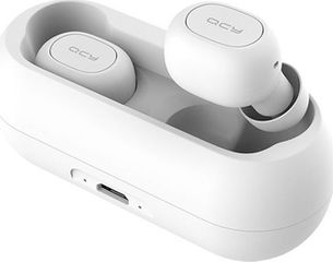 QCY T1C TWS WHITE True Wireless Earbuds 5.0 Bluetooth Headphones 80hrs