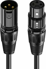 CABLETIME καλώδιο μικροφώνου XLR AV350, 3P, M/F, 24AWG, 20m, μαύρο