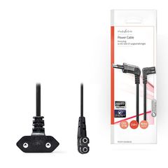 NEDIS PCGP11055BK20 ANGLED POWER CABLE EURO MALE- IEC-320-C7 2.00m BLACK