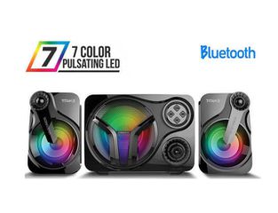 Sonic Gear Titan 3 Ασύρματα Ηχεία Υπολογιστή 2.1 με Bluetooth και Ισχύ 6W σε Μαύρο Χρώμα TITAN3BTMI