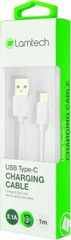 Lamtech Regular USB 2.0 Cable USB-C male - USB-A male Λευκό 1m (LAM442928)