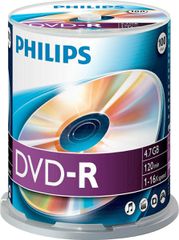 Philips Εγγράψιμα DVD-R 16x 4.7GB Cake Box 100τμχ