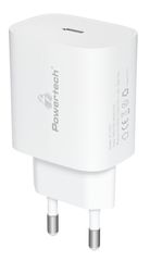 POWERTECH φορτιστής τοίχου PT-1044, USB & USB-C, PD QC3.0, 30W, λευκός