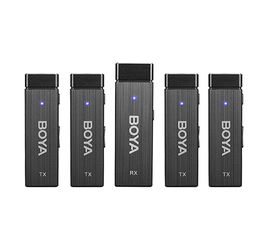 BOYA BY-W4 ULTRACOMPACT 2.4GHZ FOUR-CHANNEL WIRELESS MICROPHONE SYSTEM (4 PERSON VLOG)