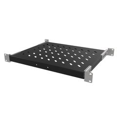 Ραφι 1Uγια rack με βαθος 60cm 50Kgr L= 34,50cm+brackets RAL9005