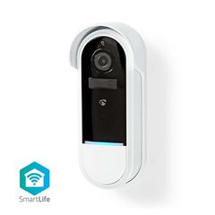 NEDIS WIFICDP30WT Smart Wi-Fi επαναφορτιζόμενη θυροτηλεόραση, με Full HD 1080p κάμερα, αισθητήρα κίνησης PIR και νυχτερινή όραση.