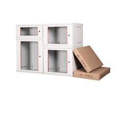 Επίτοιχη καμπίνα 9U με βάθος 400 mm ''Flat Pack'' LIGHT GREY