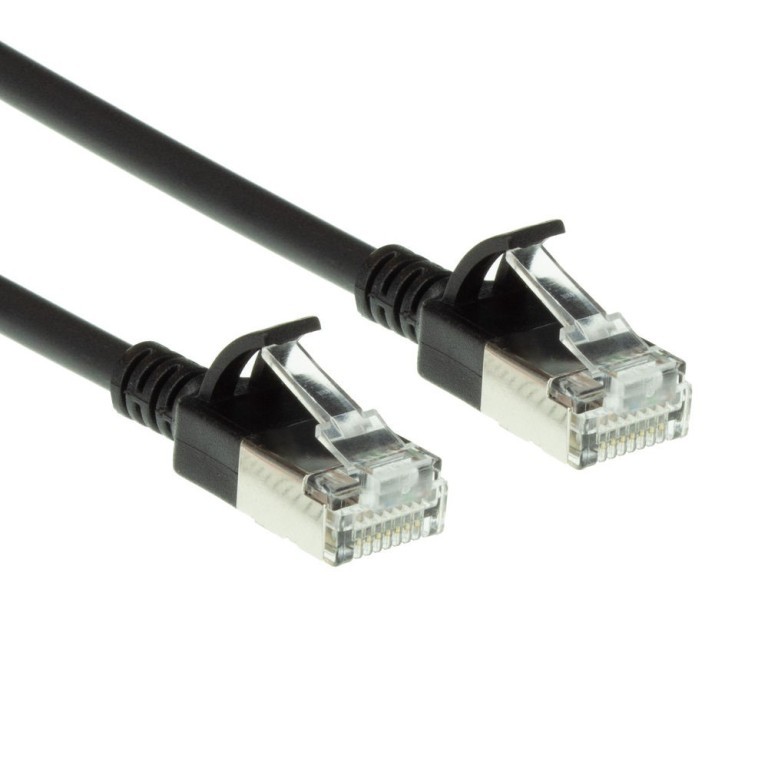 U/FTP 0.25m Cat6a Μαυρο Slim LSZH