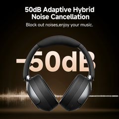 QCY H3 PRO Headset Black Hi-Res Audio V5.4 Bluetooth ANC LDAC/AAC/SBC Call Noise Canc. 40mm drive