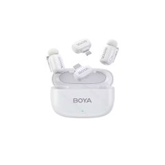 BOYA Mini iPhone Lightning & Type-C White - 2,4GHz 2mic Wireless Microphone with Charging Box