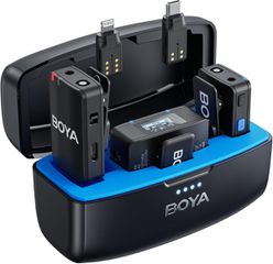 BOYA BOYAMIC Wireless HD Lavalier Microphone iPhone Android Smartphone USB-C Camera 200m range 10h
