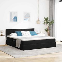 Κρεβάτι Αποθήκης με κεφαλάρι Μαύρο 160 x 200 cm Βελούδο 3370769