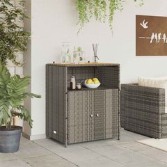 Ντουλαπιού Γκρι 70 x 50 x 87 εκ Πολυεστέρας και Ρόλυ Ράττεν 42026913