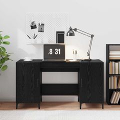 Γραφείο Μαύρη Οξυά Επεξεργασμένο Ξύλο 140 x 50 x 75 εκ. 8004204