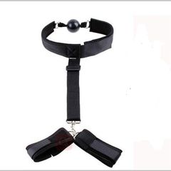 Ball gag with back restraint