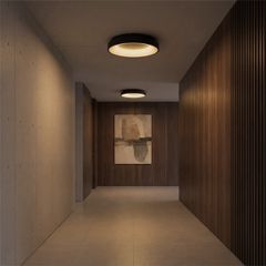 Φωτιστικό Οροφής LED 75W 7500lm 120° AC 220-240V IP20 Ρυθμιζόμενο Λευκό CCT με Χειριστήριο από 2700K έως 6000K Dimmable - Lumileds SMD Chip - Μαύρο Ματ - Μ45 x Π45 x Υ8.5cm - 3 Χρόνια Εγγύηση