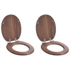 Μαλακή κλειστή λεκάνη 2 pcs Καφέ 44 x 38 εκ. Πίνακας MDF 3414531