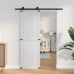 Πόρτα αχυρώνα CORONA 70 x 210 cm Μασίφ Ξύλο Πεύκου Λευκό 42021201