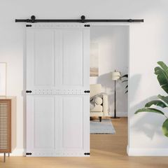 Πόρτα αχυρώνα CORONA 100 x 210 cm Μασίφ Ξύλο Πεύκου Λευκό 42021204