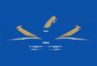 Αυτοκόλλητα σετ για YAMAHA XT 660X 2009 2010 Μπλε έκδοση (χρυσά αυτοκόλλητα)