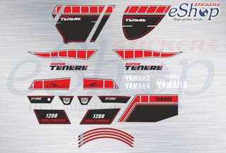 Αυτοκόλλητα σετ για Yamaha XT 1200 Z Super Tenere Λευκή έκδοση World Crosser 2013-14