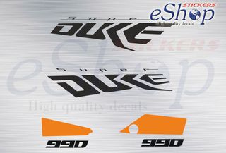 Αυτοκόλλητα σετ για KTM Super Duke 990 Πορτοκαλί έκδοση 2005 2007