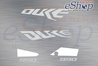 Αυτοκόλλητα σετ για KTM Super Duke 990 Λευκή έκδοση 2005 2007